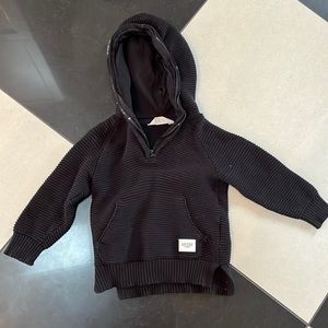 H&M boys black 3/4 zip